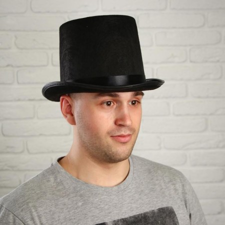 Carnival hat "Cylinder", rr. 56-58, black color