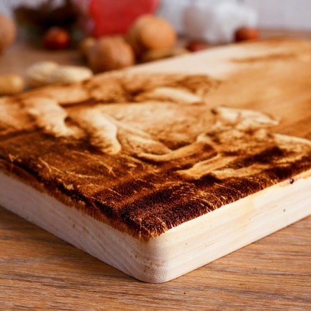 Board from the massif “wolves”, rectangular, 18 × 28 cm-2