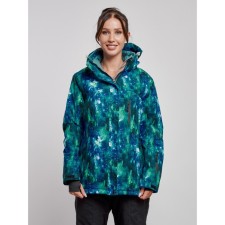 Ski jacket female winter, size 58, blue color