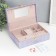Casket to the leatherette for jewelry "Strips. Texture" Lilac Pearl 7.5x22x15 cm