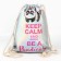 Back for shoes Keep Calm and Be a pandicorn leather holography, 30 x 40 cm