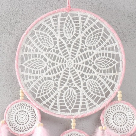 Dreams 4 rings "Lace Flower" Pink 24x54 cm-1