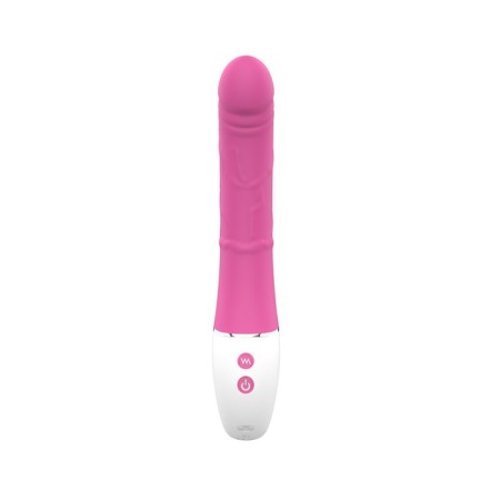 Duet little vibrator, anal-vaginal, 9 modes, 23x3.5 cm, silicone, pink color-1
