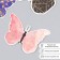 Butterflies cardboard "Geometry with gold" set 12 pcs h = 4-10 cm on magnet