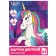 Cardboard color, A4, 15 sheets, 15 colors, coated, one -sided, in a folder, 220 g/m², Minnie Mouse and unicorn
