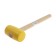 Kiyanka scrap, wooden handle, yellow rubber, 50 mm, 300 g