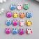 Beads for creativity tree "Bright owls" set of 15 pcs 2.1x1.8x0.5 cm