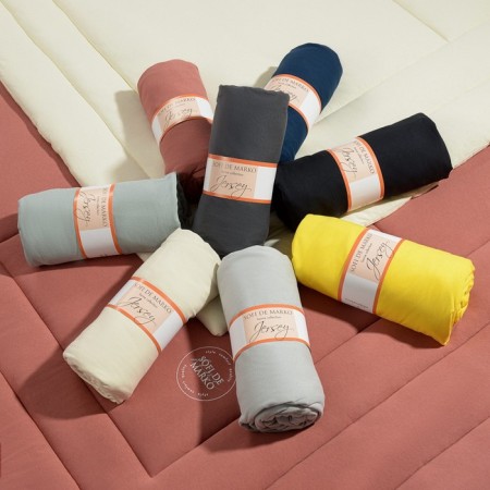 Sofi de Marko “Roland” elasticum sheet, size 160x200x30 cm, terracotta color-2