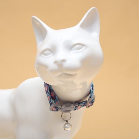 Kotzachi collar "kaleidoscope", with a bell, 30 x 1 cm, polyester-2