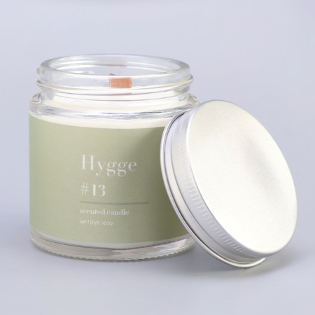Aromatic candle "Hygge" #13 citrus yuza, soy wax, in a jar, 90 g-9