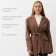 Women's jacket Minaku: classic brown color, rr 46-48
