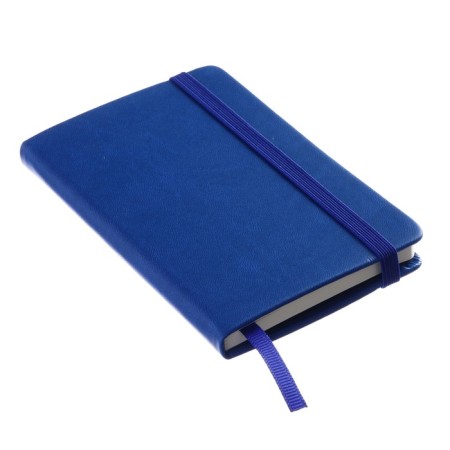 Notepad A6 "Blue Lake", 96 sheets, in a ruler, solid cover, artificial leather, elastic band, pocket, tinted OFSET 70G/m2 block-1