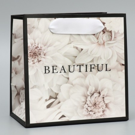 Gift laminated square, packaging, “beauty inside”, 14 x 14 x 9 cm-1