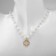 The necklace "Pearls" is an elegant cross, color gold, 40cm