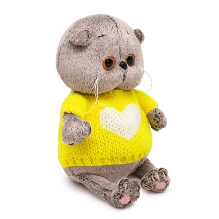 Мягкая игрушка «Басик BABY», в свитере с сердцем, 20 см-1