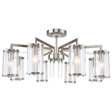 Ceiling chandelier VASE 8XE14 40W, size 75x75x33.5 cm, Nickel color