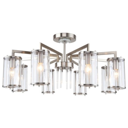 Ceiling chandelier VASE 8XE14 40W, size 75x75x33.5 cm, Nickel color