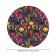 The tablecloth “Multi-colored tulips”, round, oxford, elastic band, size 140x140 cm, diameter 105-120 cm