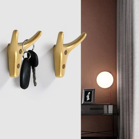 Furniture hook Cappio yak, two -rod, matte gold-6