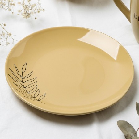 Ceramic “Style” plate, 21 cm, beige color-2