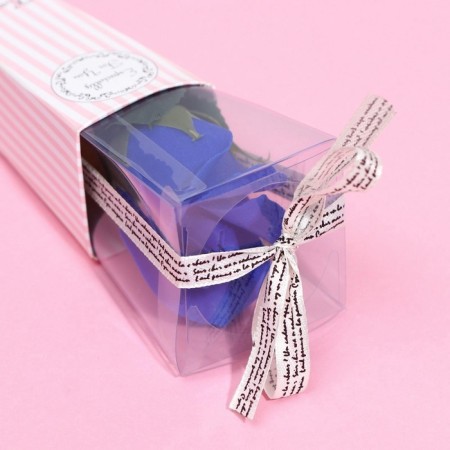 Soap rose, blue in cardboard, 1 pc.-4