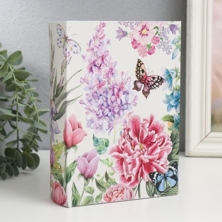 Building box wood, leatherette "Blooming garden with butterflies" 4.5x13x18 cm