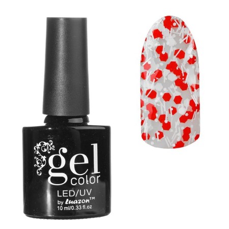 Nail gel-fluid 3 phase LED/UV with camifuboki, 04-07 red, 10 ml
