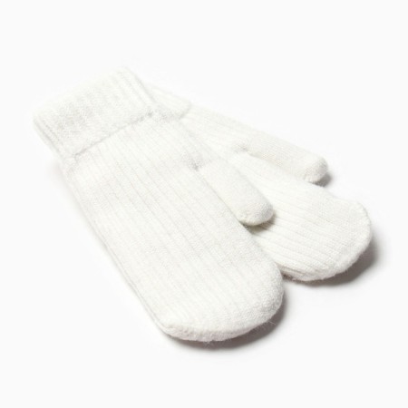 Women's mittens for claim Minaku Rubber 22 cm Milk-1