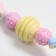 Premium chewing pizh toy on a rope, 3 elements, thermoplastic rubber, mix