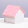 House for rodents with a triangular roof, 10 x 9 x 10.5 cm, pink