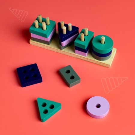 Children's developing pyramid "Collect yourself" 4.2 × 3.5 × 13 cm-4