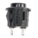 Button switch without backlight, without fixation, black