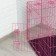 A cell with a hatch for dogs and cats, 85 x 60 x 70 cm, pink