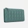 Women's wallet on the button, green color