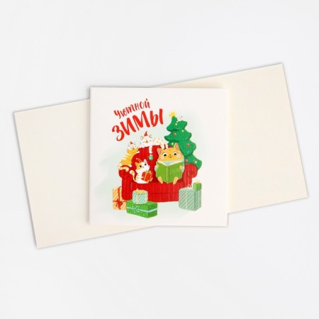 Mini-Mini Cozy Winter, Cats, 7 x 7 cm, New Year-3