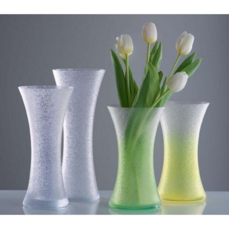 Vase for flowers, green color, 34 cm-1
