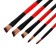 Set of brushes nylon 5 pieces: 2 round, 3 flat