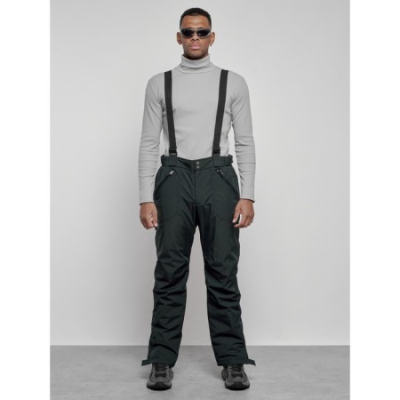Semi-combinezone ski insulated male winter, size 56, dark green color-4