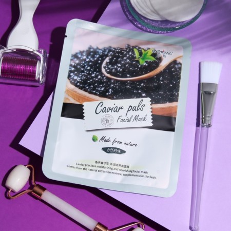 Fabric face mask with black caviar extract, moisturizing-1