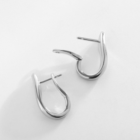 Earrings Metal Xuping Arph, bend, Silver Color-1