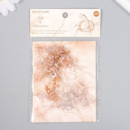 Stickers for creativity plastic "inflorescences" set 40 pcs 0.2x10x15 cm-3