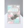 Brooch "cat", white color in silver