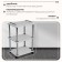 Cosmetic trolley, size 65 × 45 × 35 cm, white color