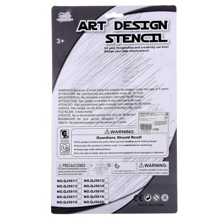 Stencils "Plant", set 2 pcs., 6 pcs. Flomasters-2
