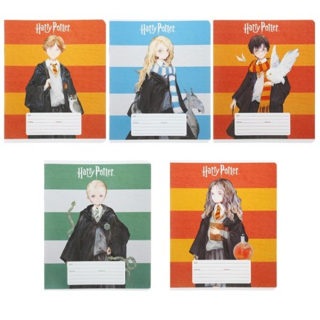 Notebook of 12 sheets in the Harry Potter line, covered cardboard, an offset block 65g/m2, 5v mix