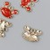 Decor for creativity metal, enamel "Krabik" 1.4x1.7 cm