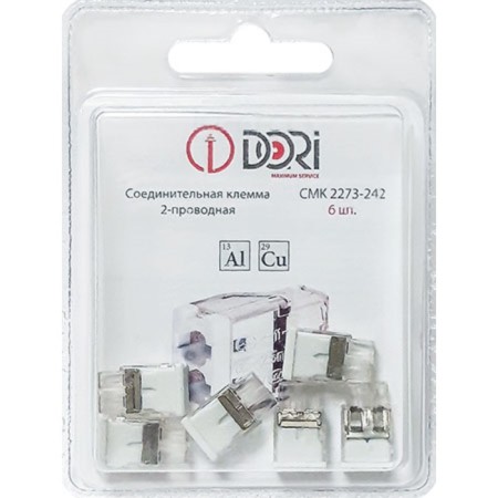Construction and installation terminal Dori (QMS 2273-242) 2-wired with paste, 6 pcs. In the blister