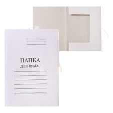 Calligrata ties folder, coated cardboard, 370 g/m2, up to 200 sheets, white