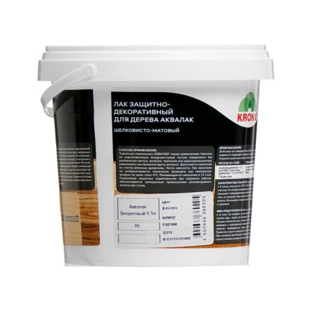 Protective-decorative varnish for wood acalac "krona" colorless 0.9 liters-2