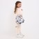 Baby backpack on lightning, 3 outer pockets, white color
